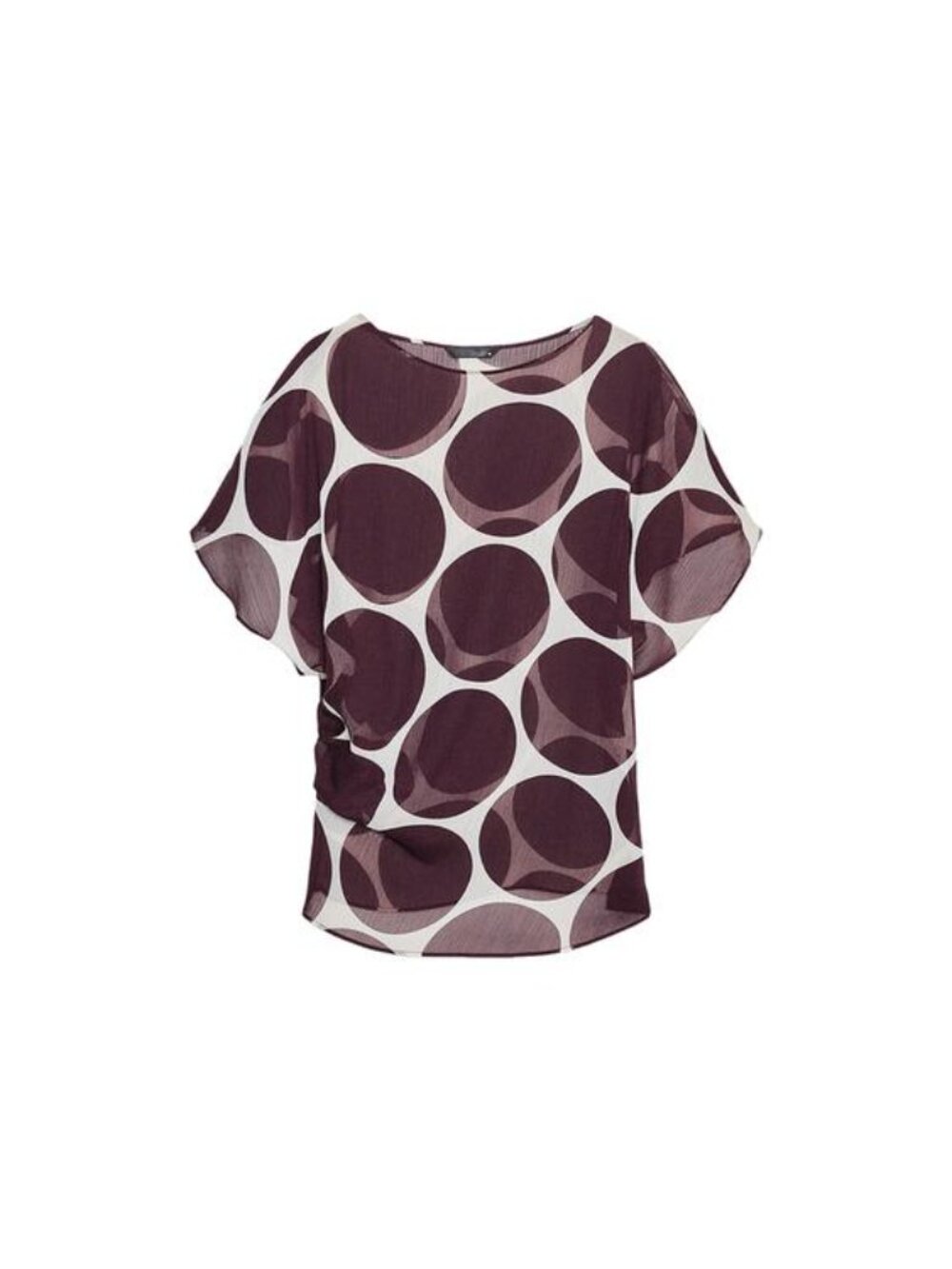 Zara Sheer Polka Dot Short Sleeve Top - Size Medium